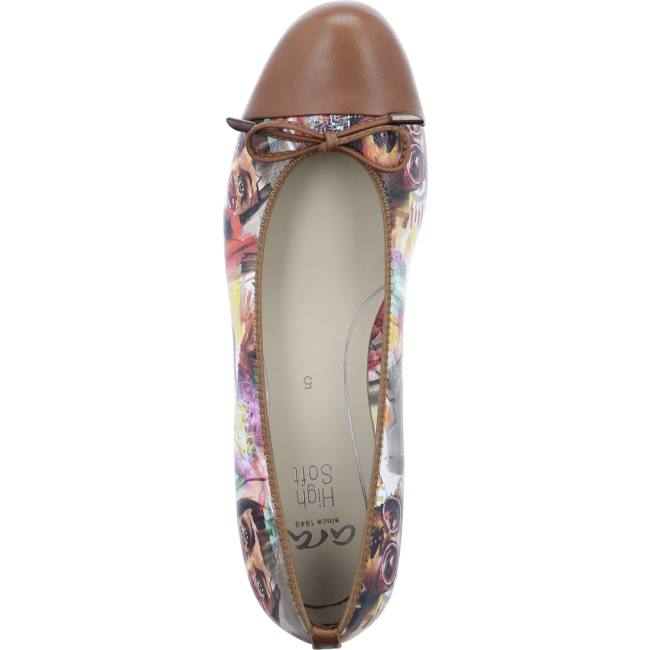 Ballerine Ara Ballet Pumps Bari Cognac Donna Colorate | ARA750YKJ