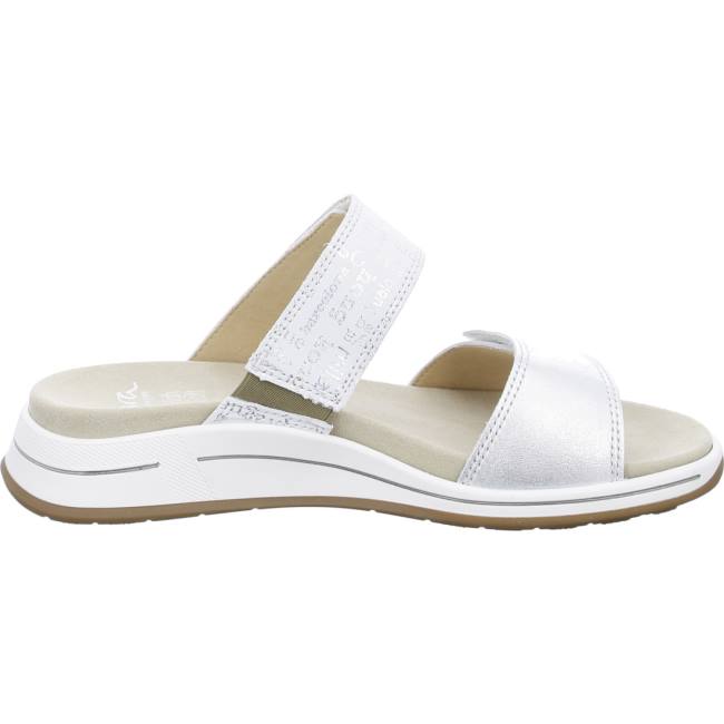 Mules Ara Osaka Silver Nebbia Donna Bianche | ARA721SEP