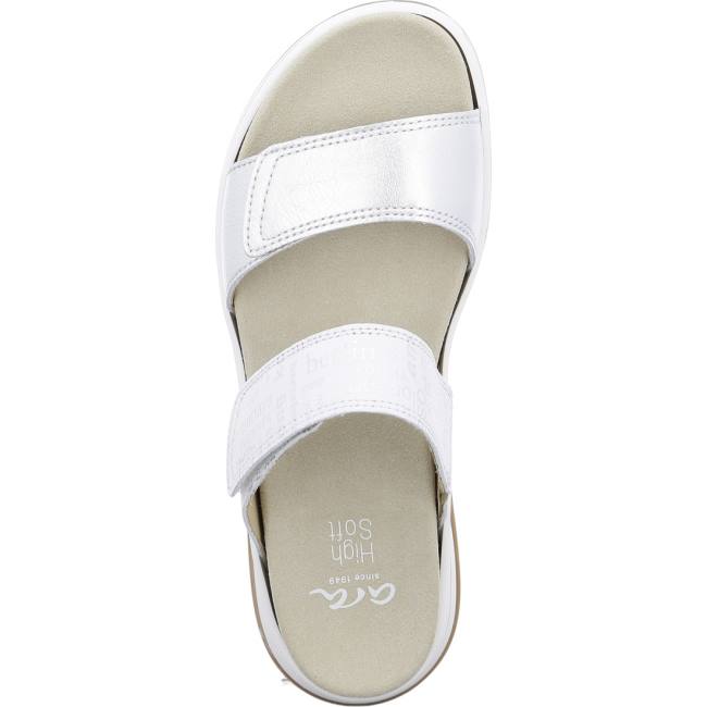 Mules Ara Osaka Silver Nebbia Donna Bianche | ARA721SEP