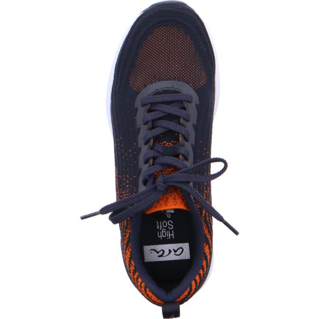 Scarpe Da Ginnastica Ara Chicago Orange Uomo Blu | ARA431XWQ