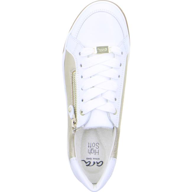 Scarpe Da Ginnastica Ara Pizzo-ups Rom Platinum Donna Bianche | ARA784OFX