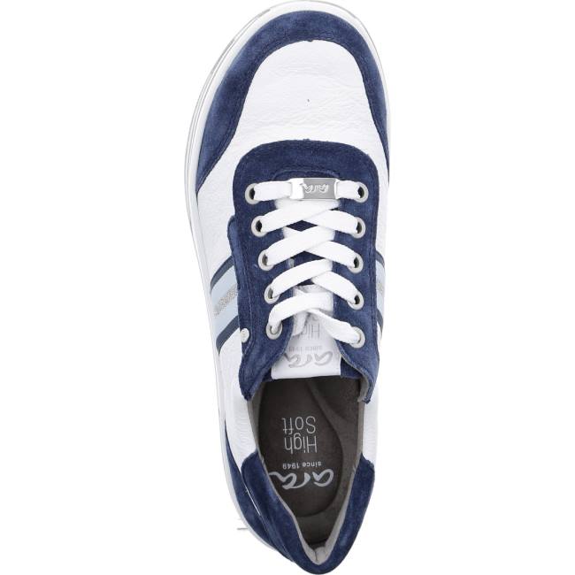 Scarpe Da Ginnastica Ara Pizzo-ups Sapporo Indigo Donna Bianche | ARA189ZFW